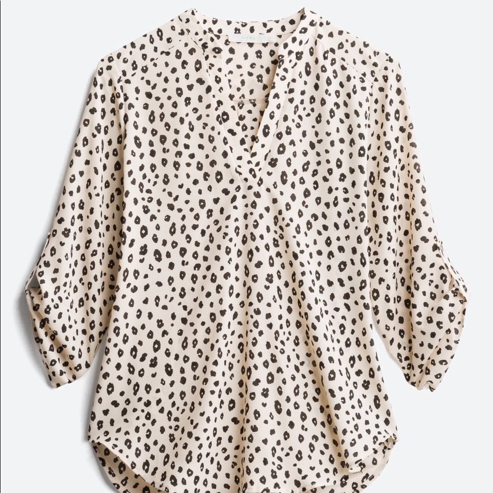 Lush Warren Split Neck Blouse (Stitchfix) M